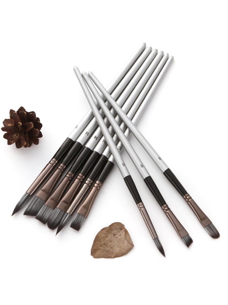 24-Piece Silver-Grey Brush Set with Roll Case and Palette Knife
