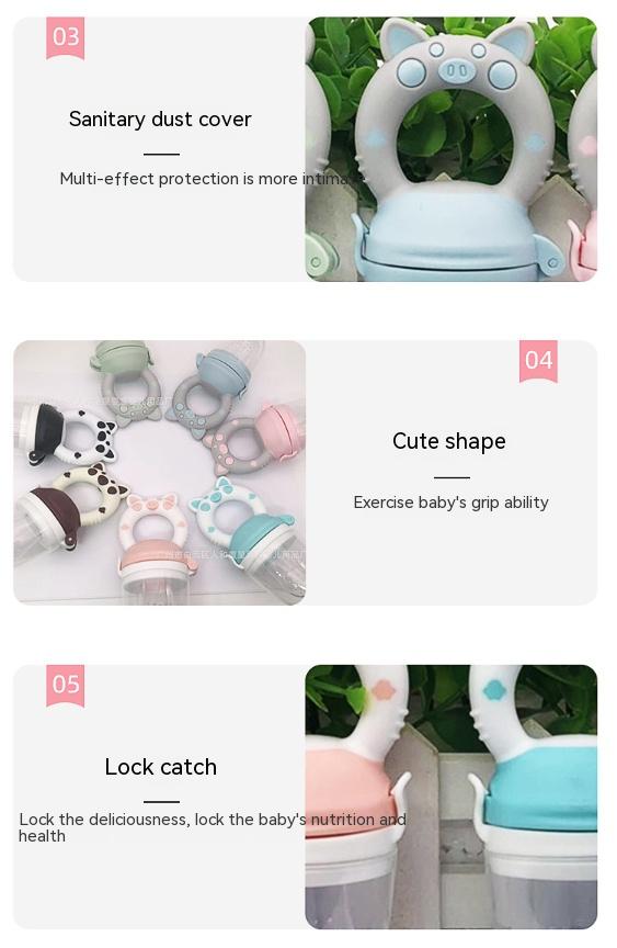 Baby Fruit & Veggie Silicone Feeder Pacifier with Cap (S/M/L)