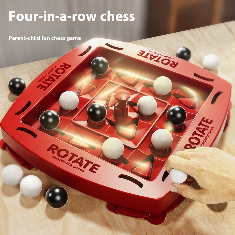 Track Logic Chess Rotating 4-in-a-Row Marble Game