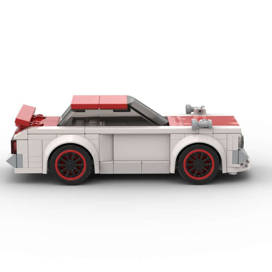 White & Red Street Racer Building Blocks (183 pcs, 14×5.8×4.6 cm)