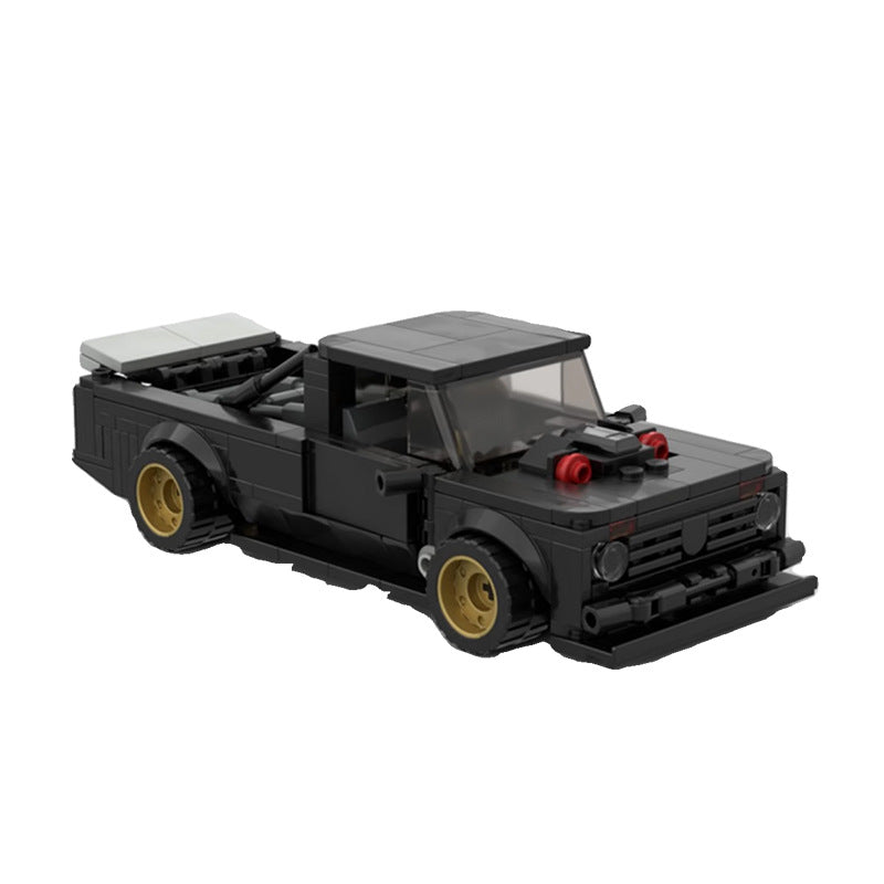 8-Stud Black Street Truck Building Blocks Set (325 pcs)