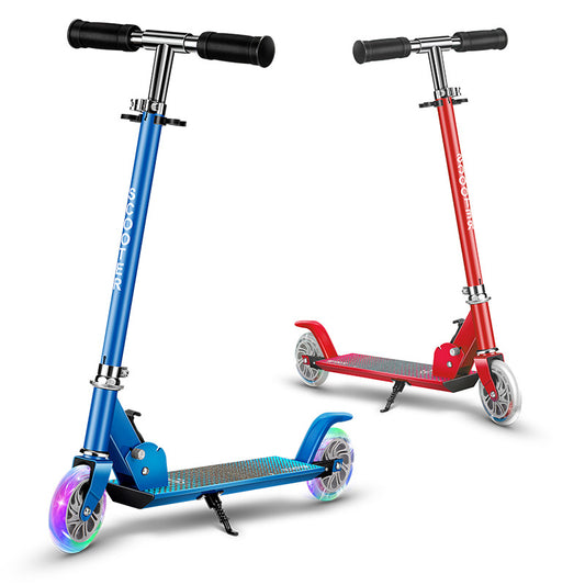 Kids Aluminum Foldable Scooter with Light-Up Wheels – Adjustable 60 to 88 cm