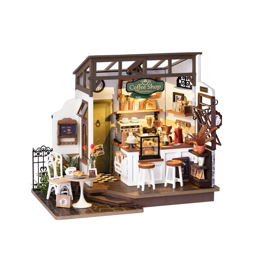 No.17 Café Coffee Shop DIY Wooden Miniature House Kit (DG162)