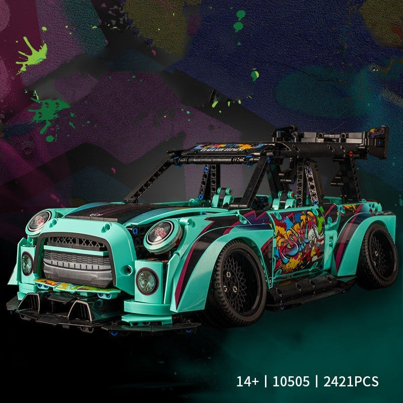 Low-Lying Tuner Hatch Brick Car with Widebody (2421 pcs, 42 cm)