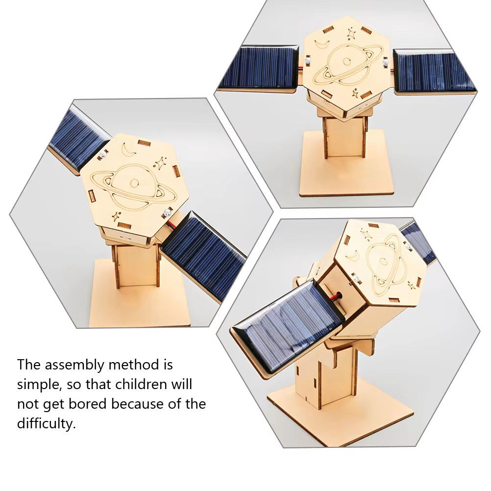 DIY Solar Satellite – Wooden Space Model (STEM Power Toy)