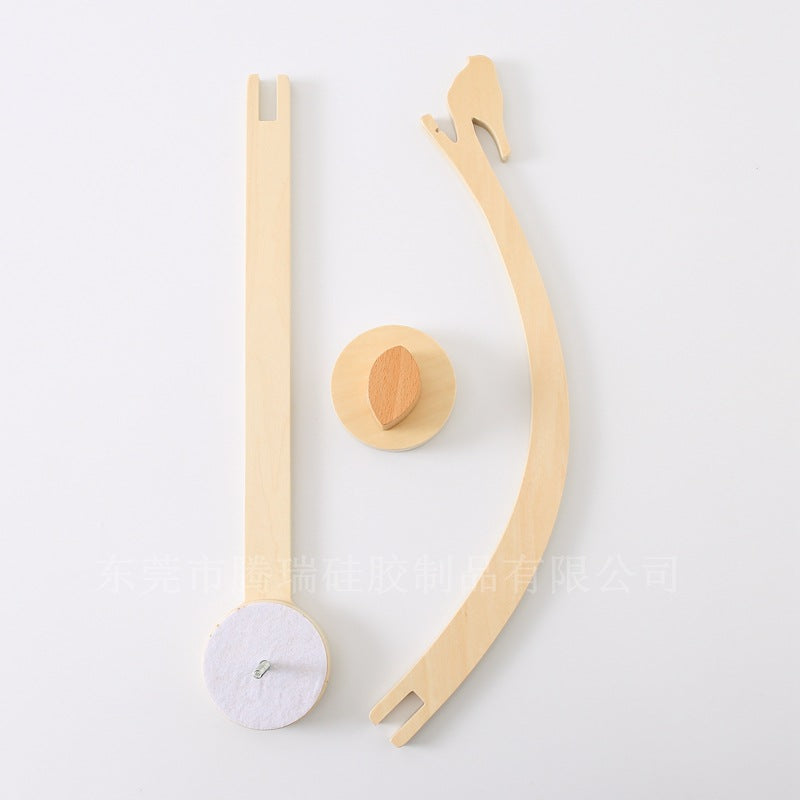 Wooden Bird Bed Bell Bracket To Appease Baby