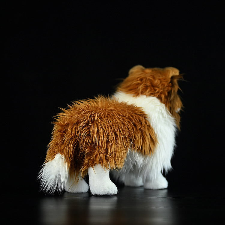 Realistic Sheltie Shepherd Dog Plush Doll - 29 cm