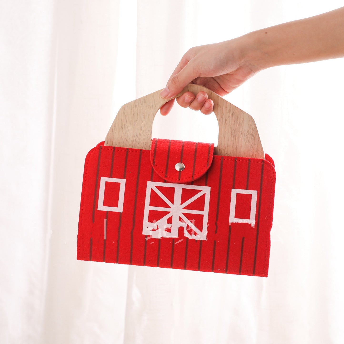 Wooden Barn Farm Playset for Kids - Cognitive Pretend Play Set