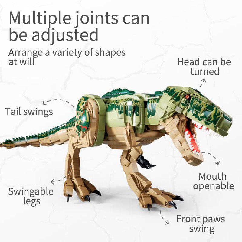 Jurassic T-Rex Building Bricks Model, 77.6 cm (Poseable)