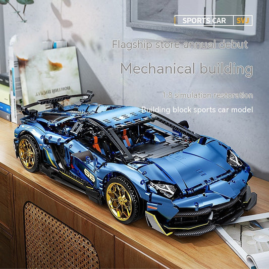 1:8 SVJ Supercar Building Blocks by Jiestar – 3811 pcs