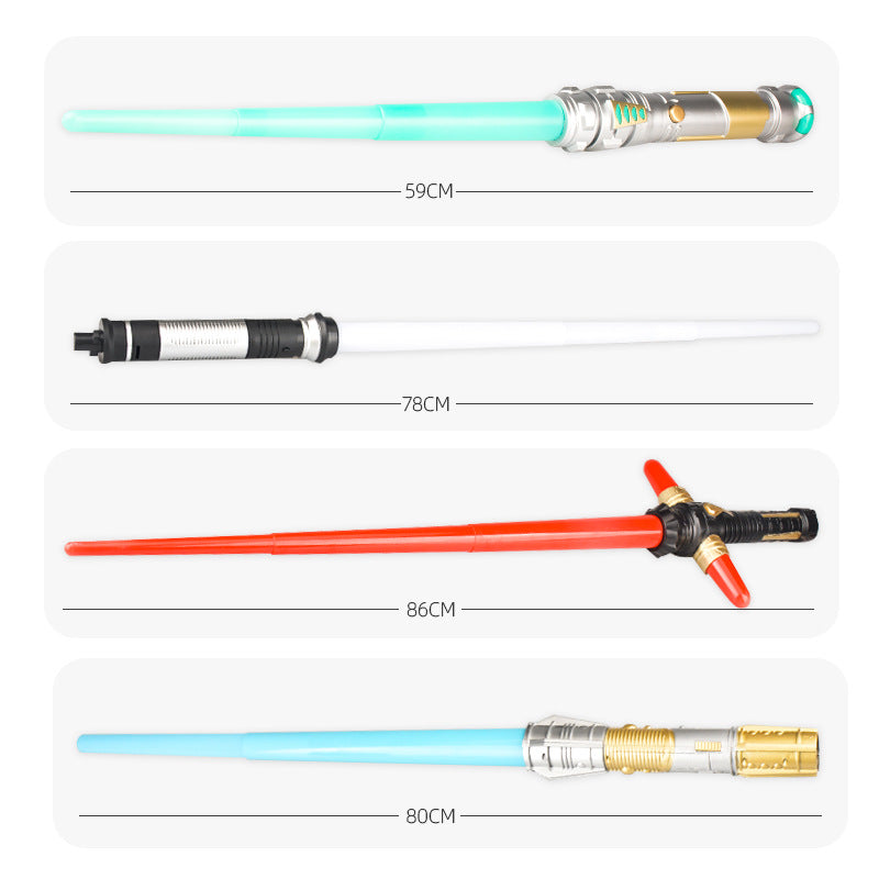 Children's Planet Battle Light Sword Two-in-one Colorful Flash Retractable Space Sword Glow Stick Boy Toy