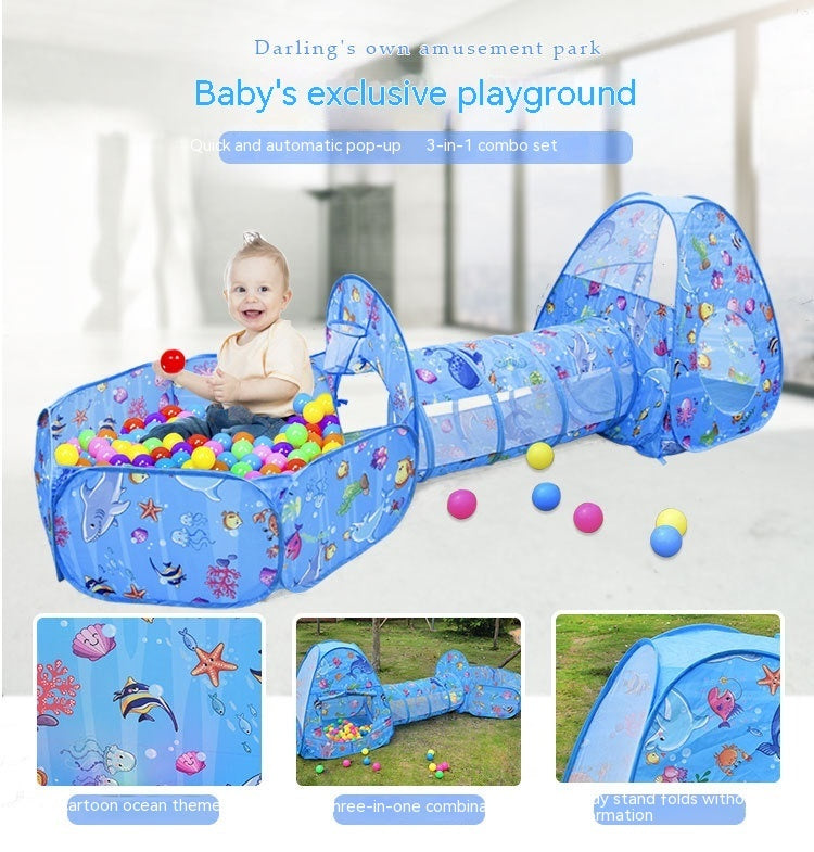 Underwater World 3-in-1 Kids Play Tent, Tunnel and Ball Pool