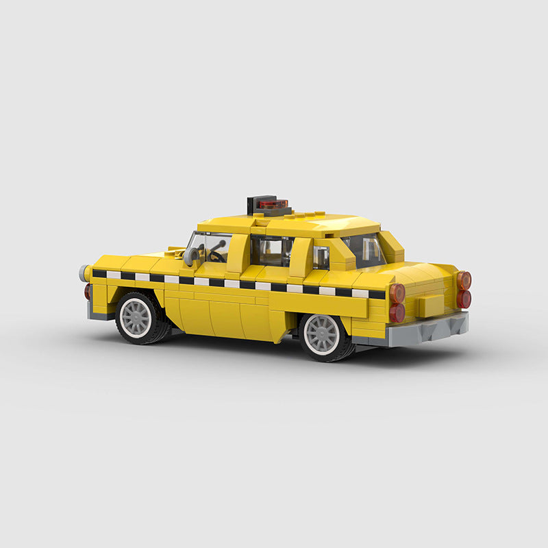 Yellow Taxi 8-Stud Building Blocks (17×6.7×6.5 cm)