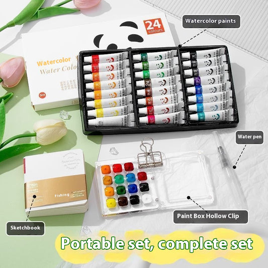 Mini Walnut or Acrylic Watercolor Palette with Clip (8 or 15 Wells)