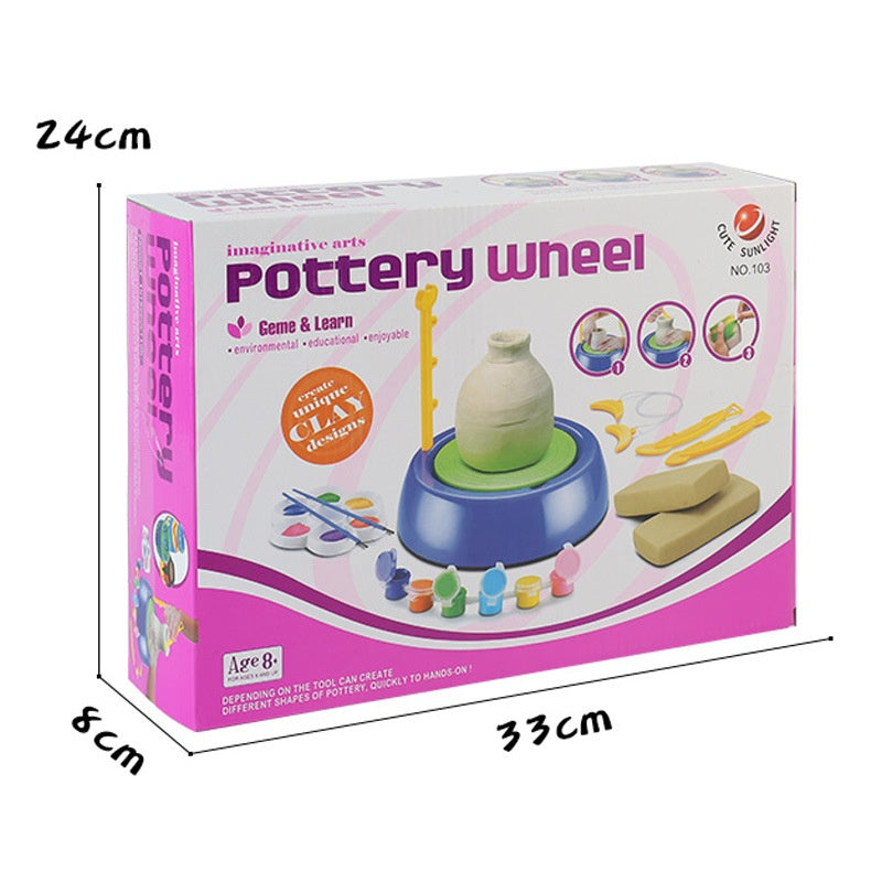 Children's Potter's Wheel Electric Toy Drawing Blank Pottery Clay Machine