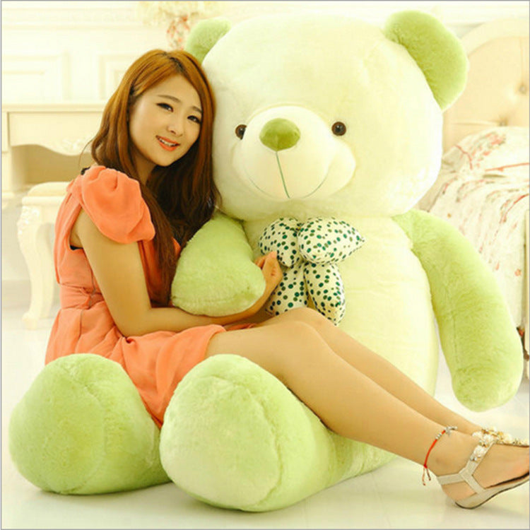 Two-Tone Candy Color Bow-Tie Teddy Bear Plush Toy (60–160 cm)