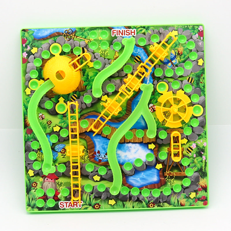 3D Snakes and Ladders - Family Board Game with Fun Obstacles