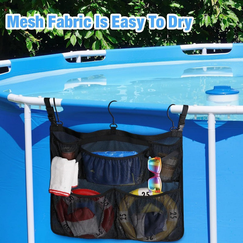 Poolside Mesh Storage Bag – Large Capacity Hanging Organizer