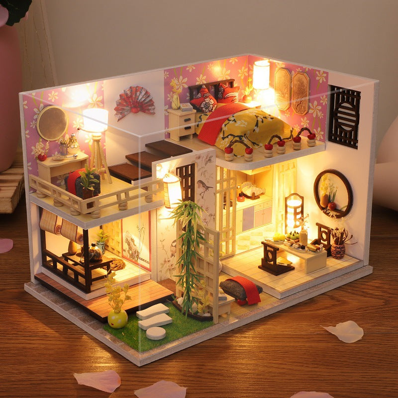 DIY Cottage House - Bamboo Maple Miniature House Kit - Wooden Japanese Loft Villa