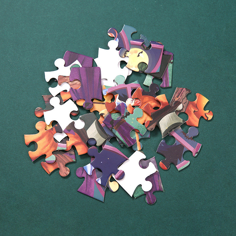 Halloween Castle Paper Jigsaw Set – 6 Models, 20×14 cm