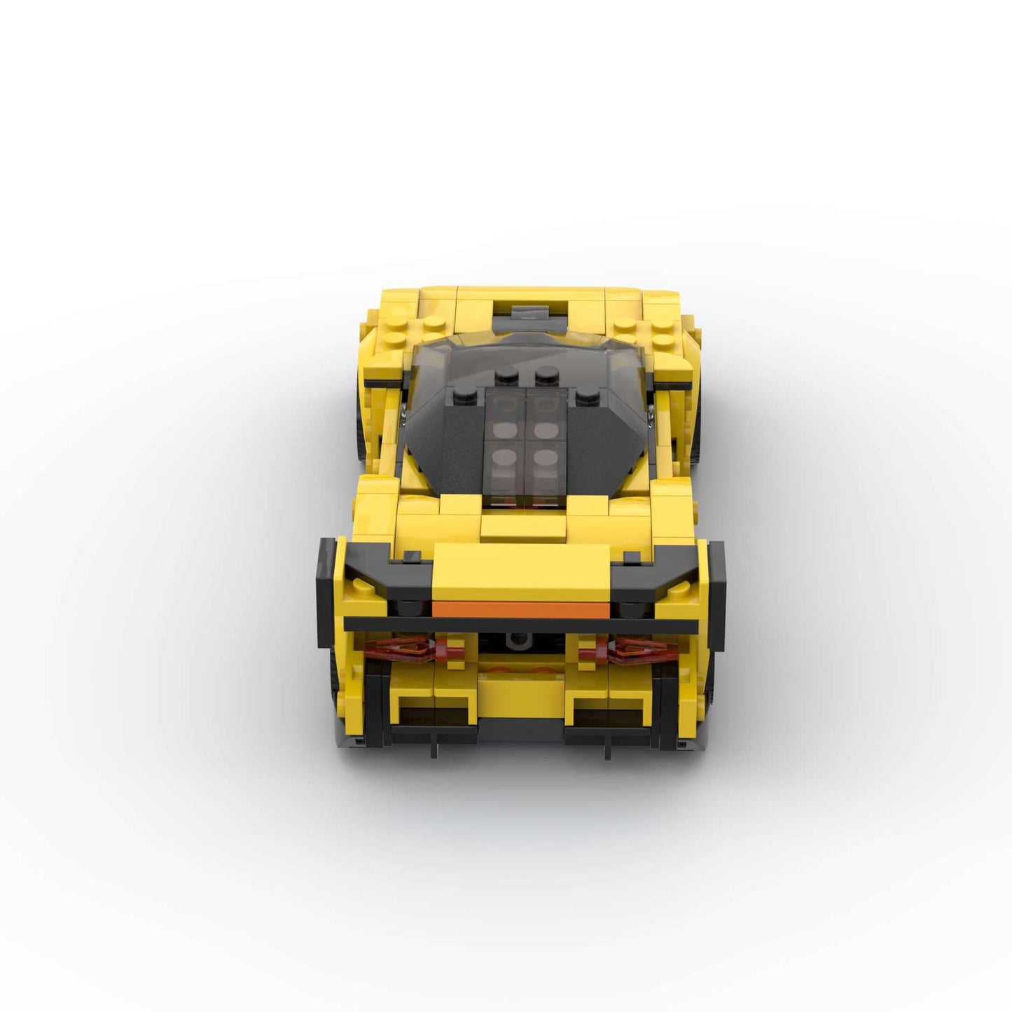 Yellow Track Supercar 8-Stud Building Blocks (16.8×7.3×4.4 cm)