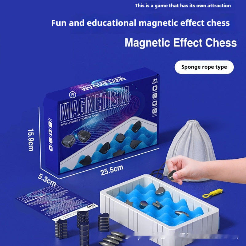 Magnetic Effect Chess Strategy Game (Rope or Sponge Board)