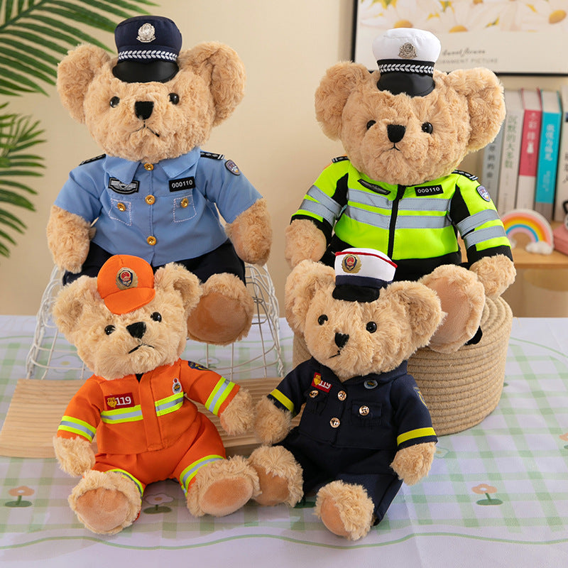 Police, Traffic and Firefighter Teddy Bear Plush – 30 cm