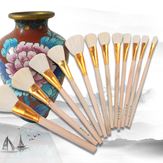 Wool Calligraphy Brush for Ceramic Tracing & Watercolor (S1–S20)