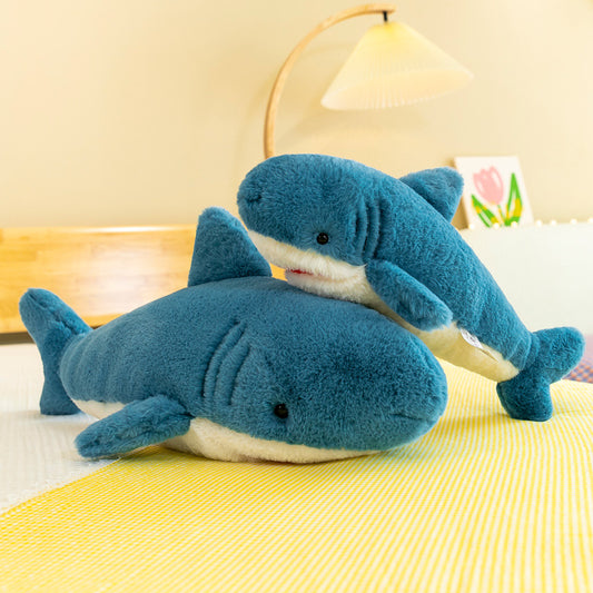 Shark Plush Pillow – Super Soft Blue Cushion in 50, 70, 90 cm