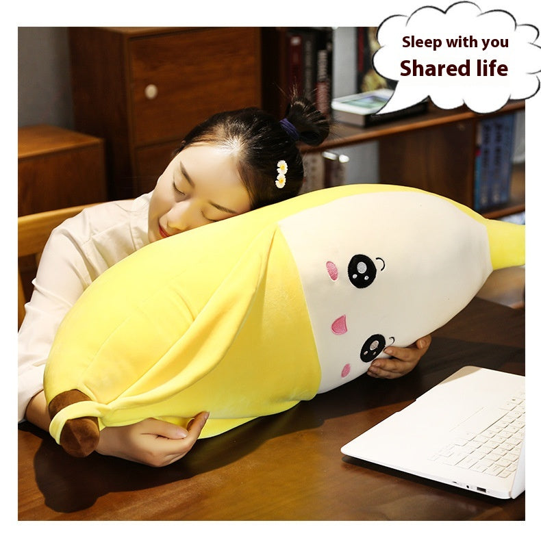 Banana Plush Pillow Cushion – Cute Face Hugger in 40, 60, 80 cm
