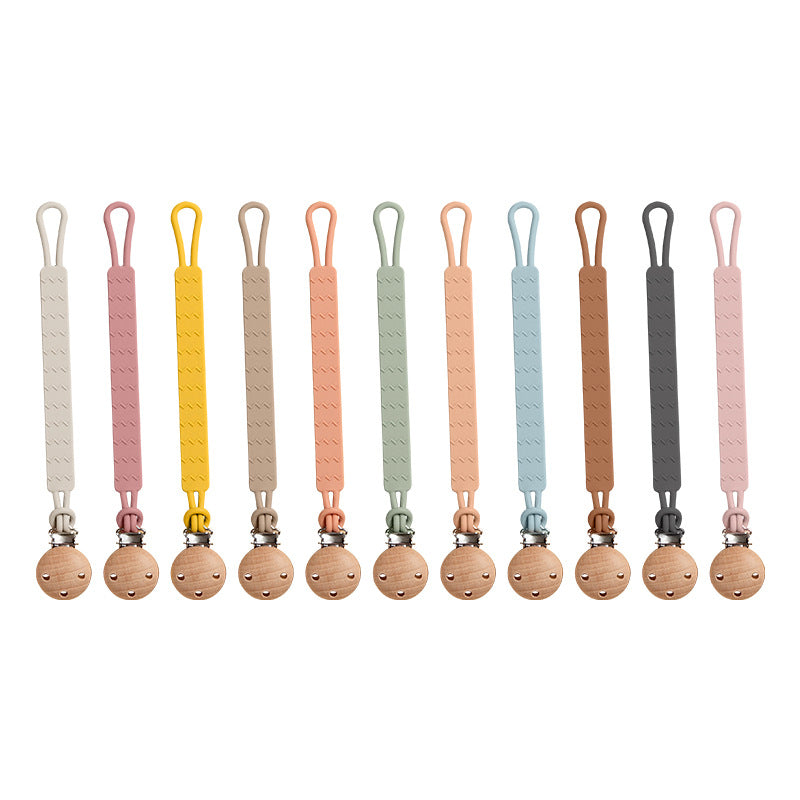 Silicone Wave Pacifier Clip & Teether Strap (3m+)