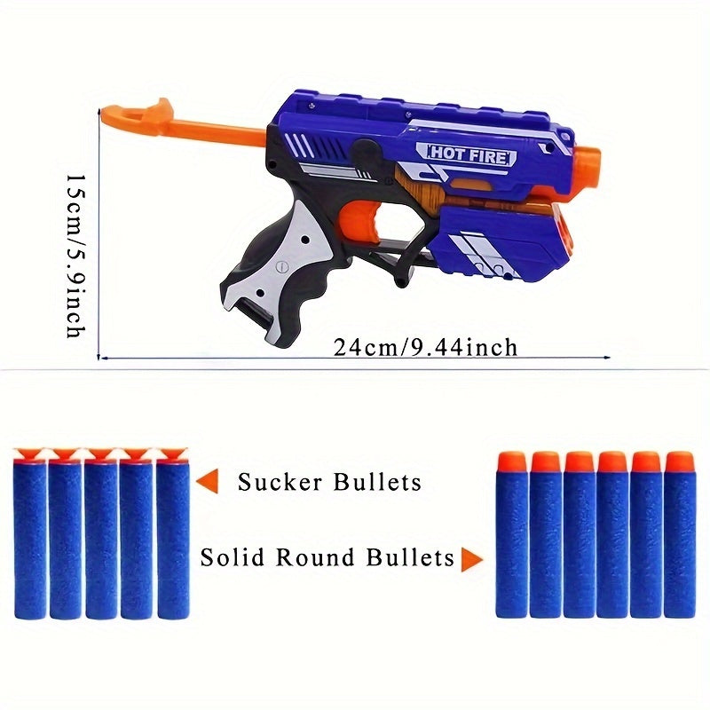 Children’s Blue Soft Bullet Dart Blaster Toy Gun with 10 Foam Darts