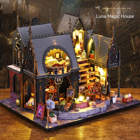AEKYUNG Magic House – DIY Miniature 3D Wooden Puzzle with LED