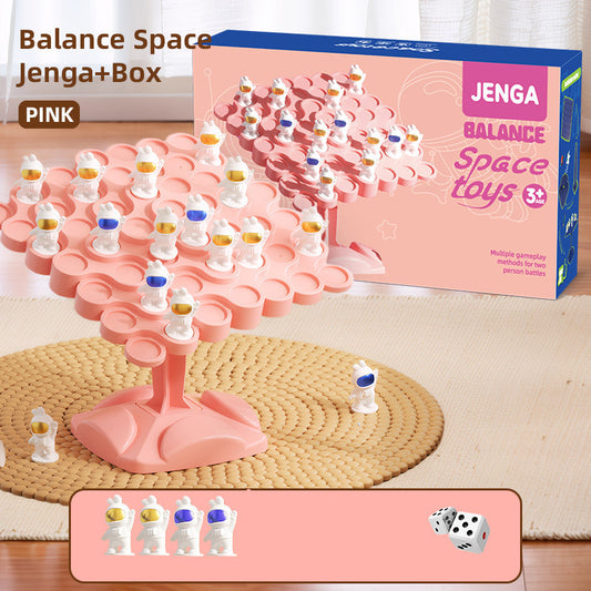 Spaceman Balance Stacking Game with Dice, 50 or 60 Astronauts