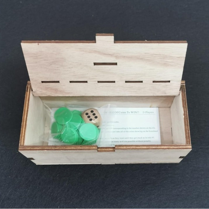 Penny Drop Dice Game | Wooden Coin Box Family Party Game