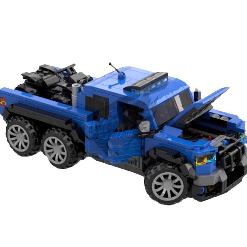 Raptor Truck and Trailer or Ford Veloci Brick Set for Display and Play