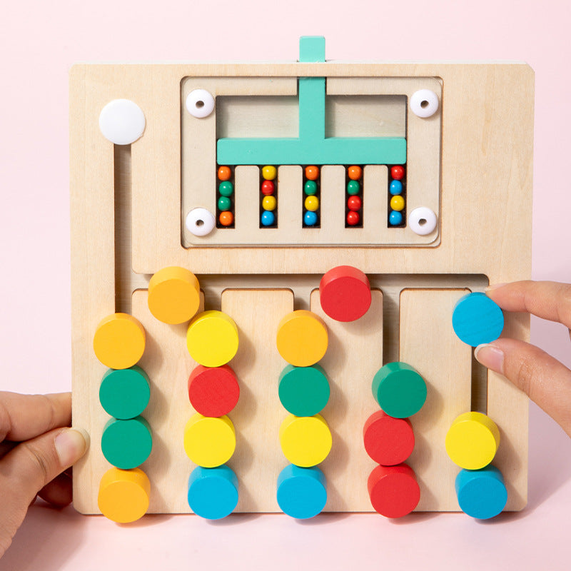 Ball Movement Game – Wooden Color Sorting & Magnetic Maze