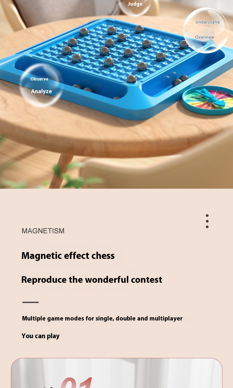 Magnetic Battle Board Game with Penalty Spinner for Kids & Family