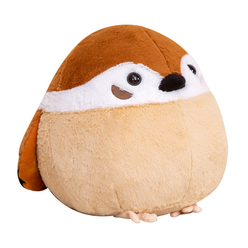 Cute Spherical Sparrow & Crow Plush Cushion Pillow (35/40 cm)