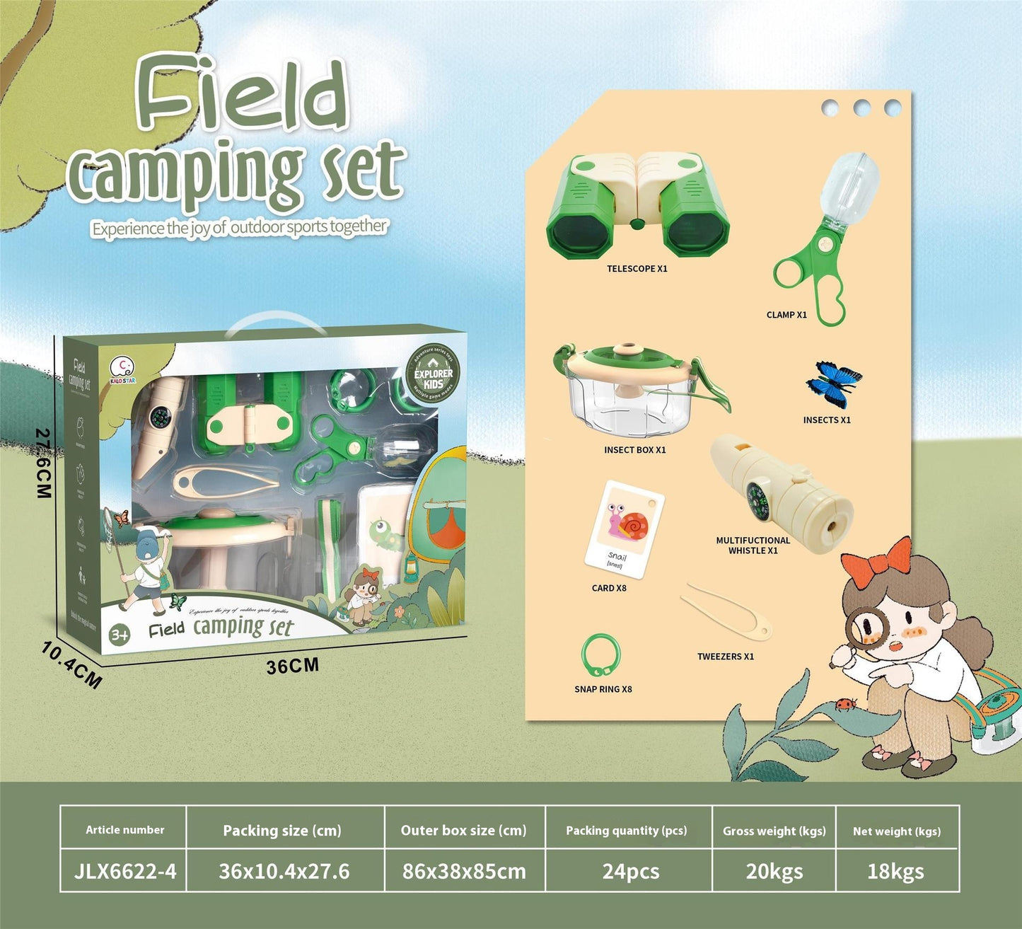 Outdoor Explorer Bug Catching Kit for Kids – Camping Science Set