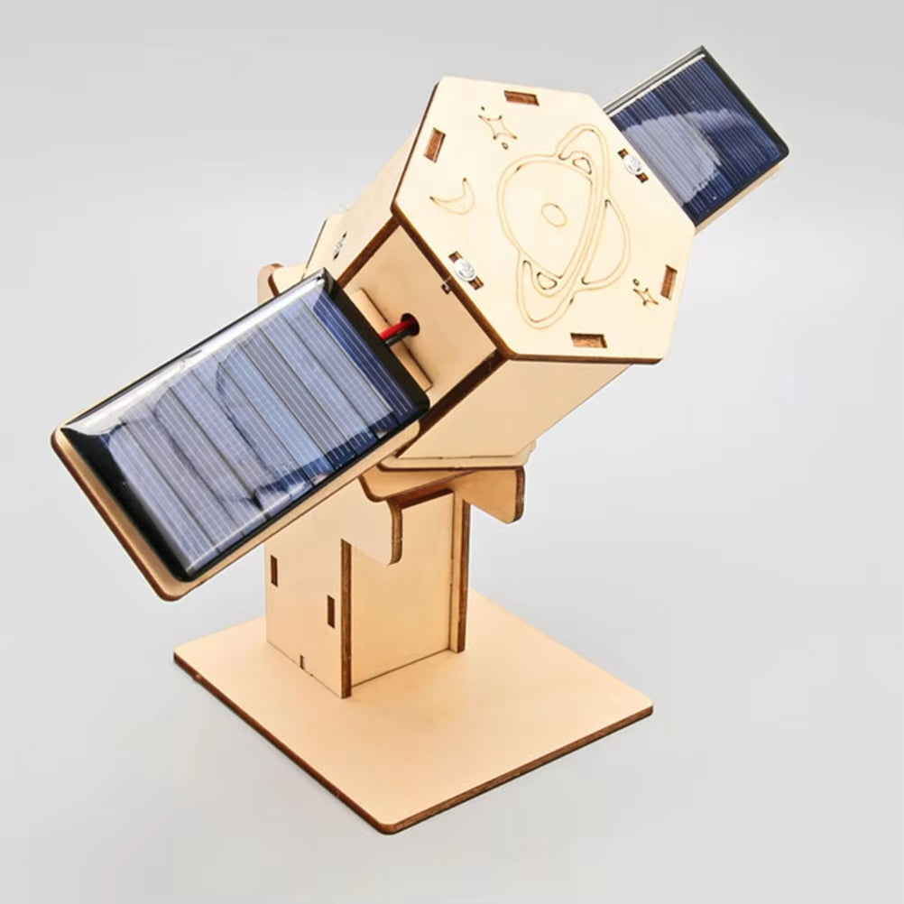 DIY Solar Satellite – Wooden Space Model (STEM Power Toy)