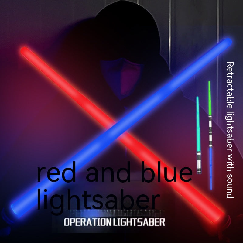 Children's Planet Battle Light Sword Two-in-one Colorful Flash Retractable Space Sword Glow Stick Boy Toy