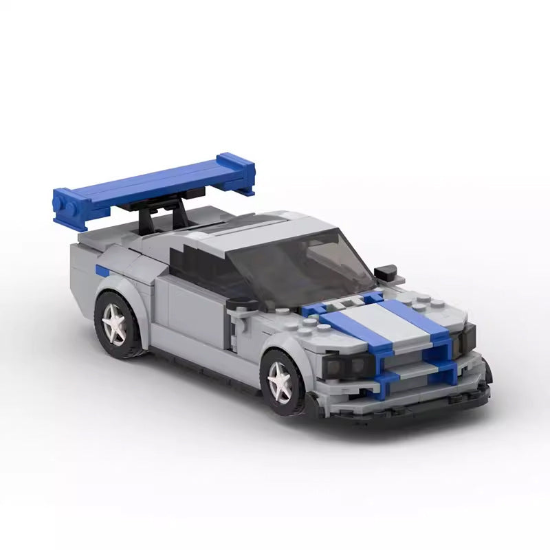 Skyline R34-Style Street Racer Building Blocks