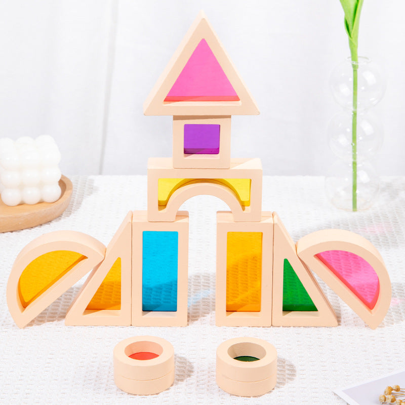Acrylic Rainbow Window Blocks, 25-Piece Light-Play Set