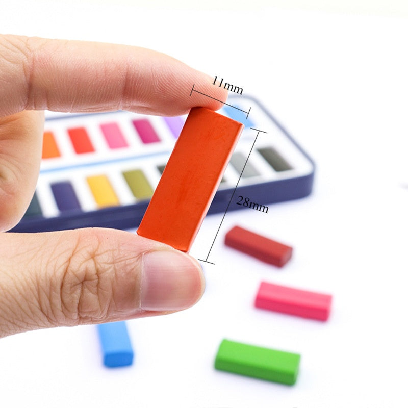 Student Solid Watercolor Paint Set – 12/18/24/36 Colors