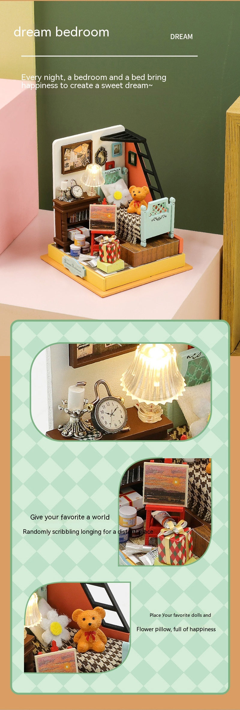 Hongda S230 Mini DIY House Kits: Coffee, Bedroom, Music & More