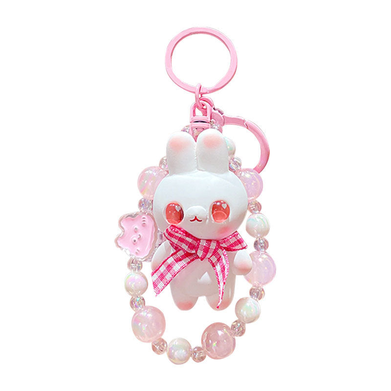 Cartoon Beaded Cute Bunny Doll Keychain