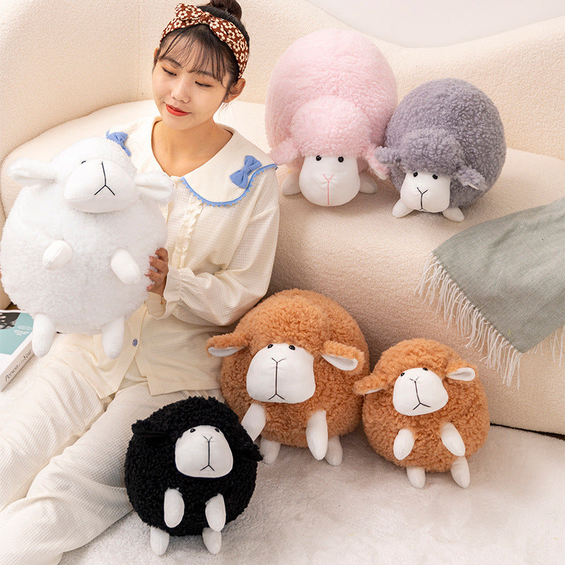 Round Spherical Lamb Plush - Soft Ball Sheep Toy in 40 and 50 cm