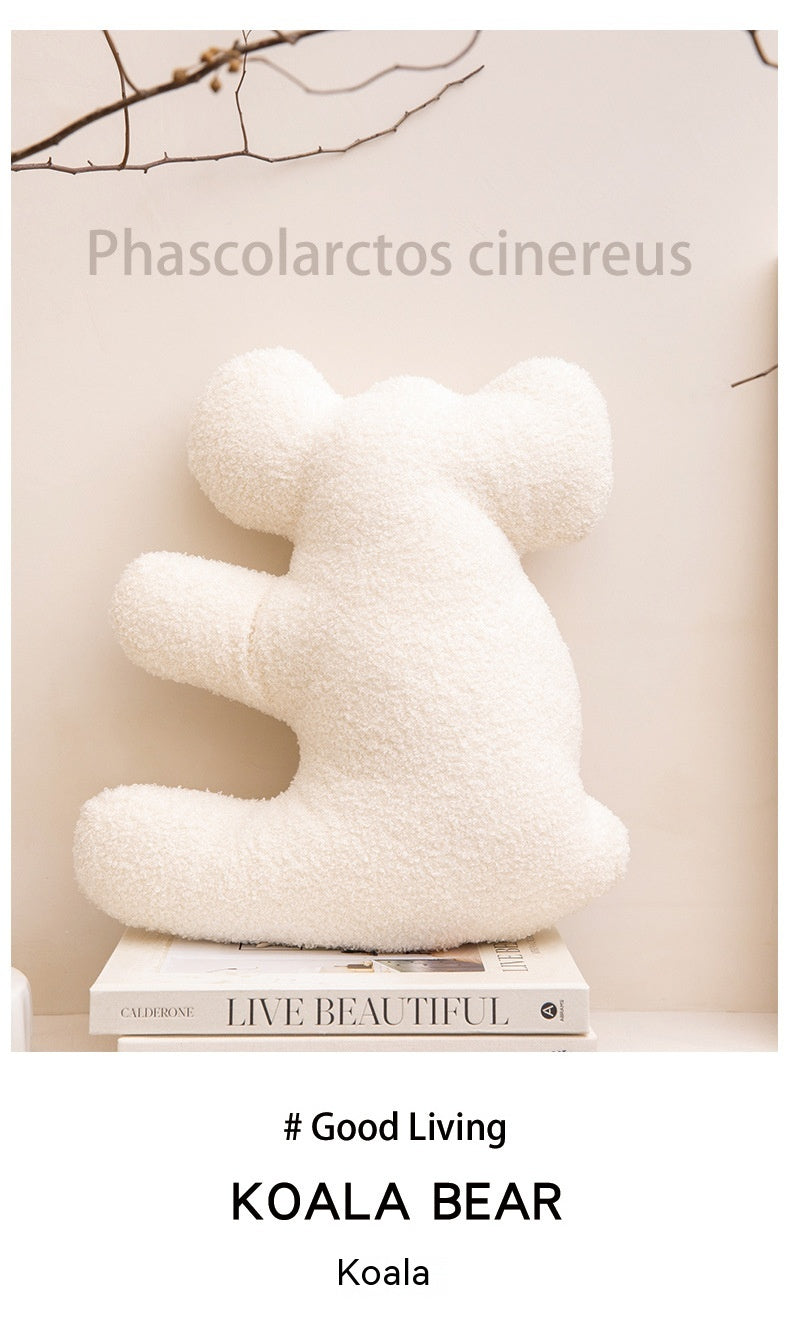 Koala Teddy Plush Cushion Pillow for Sofa and Bed, 38×46 cm