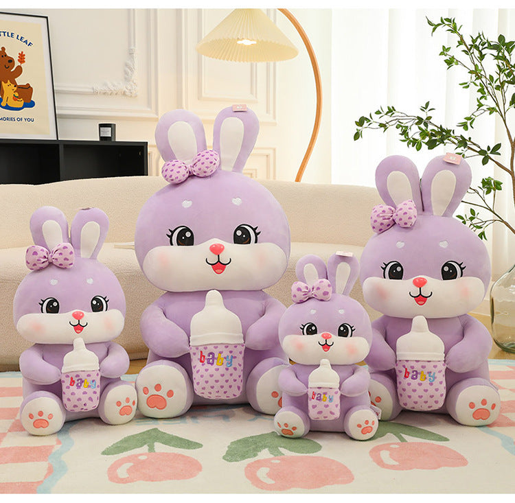 Milk Bottle Bunny Plush - Cute Gift in 45-85 cm Sizes